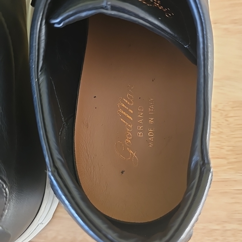 Good Man Brand Black Leather Men's Shoes Sz 10.5 Made In Italy - Picture 7 of 9